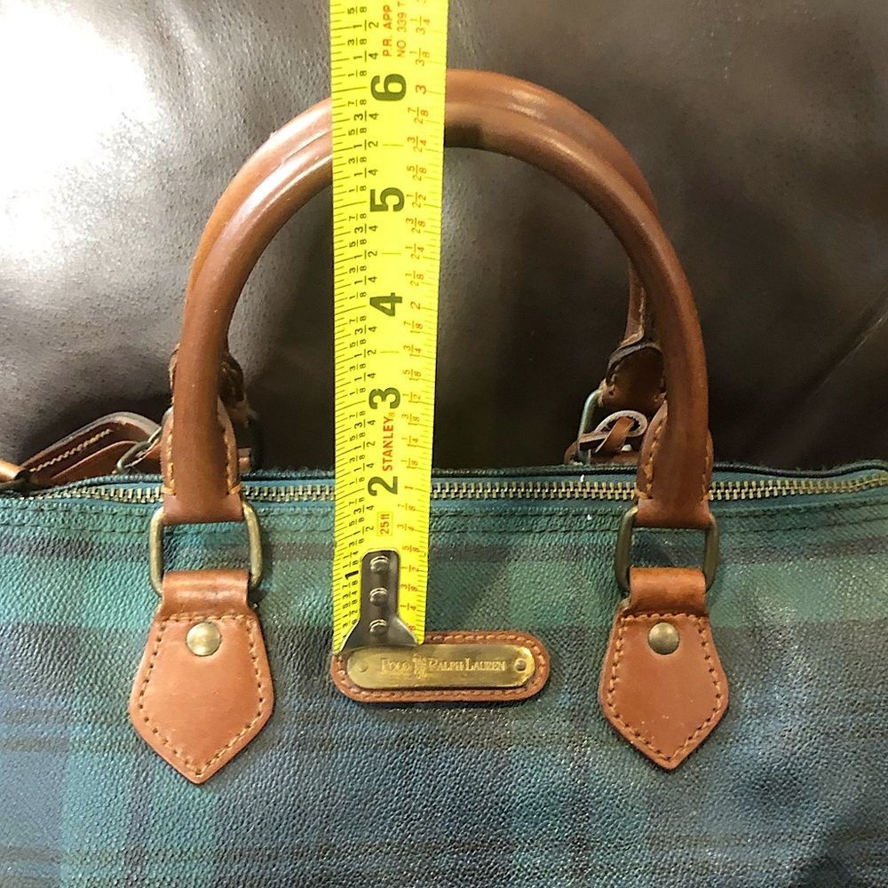 RALPH LAUREN Black Watch Plaid Boston Weekend Travel Duffle Doctor Bag Speedy 30 - Picture 10 of 17